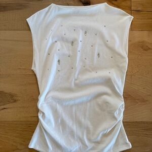 WHITE RHINESTONE TOP